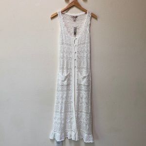 NWT F21 Knit Long Cardigan White